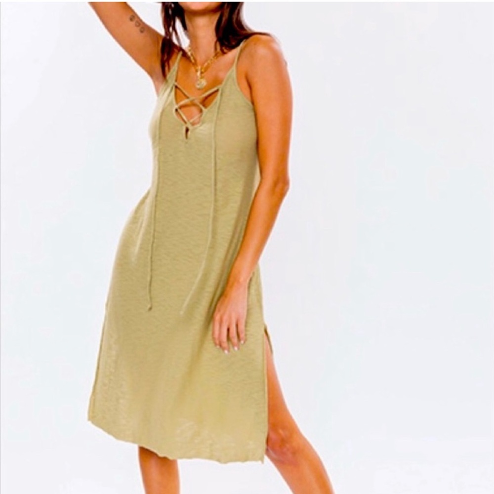 Michelle by Commune Earville Sage Tie Dress